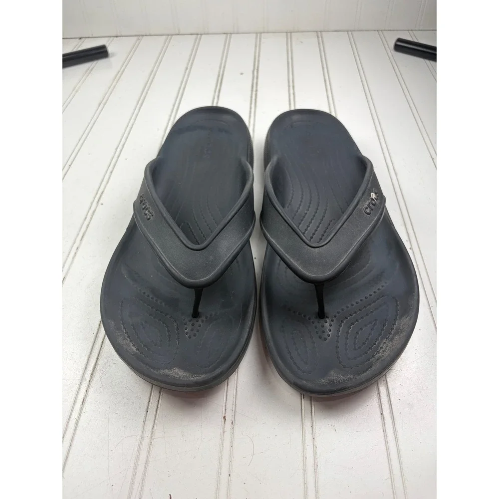 Crocs Black Comfort Thong Flip Flop's Men's Size 11